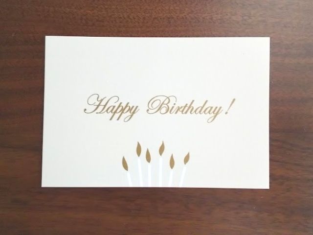 ベルメゾンギフトラッピングのメッセージカード誕生日の写真