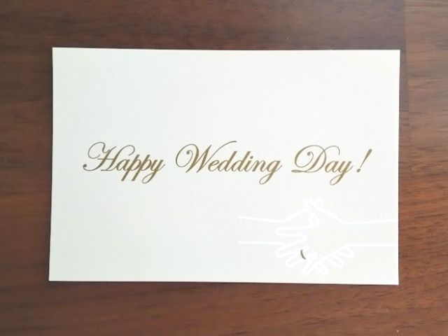 ベルメゾンギフトラッピングのメッセージカード結婚祝い用の写真